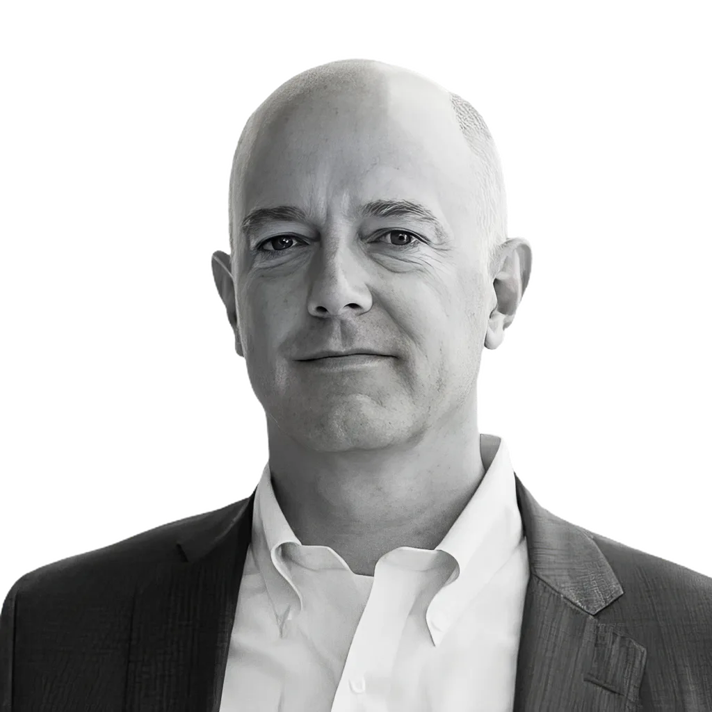 Headshot of Greg Schlimm, Senior Advisor at Bravery Group, expert in analytics, M&A strategy, and post-acquisition integration.
