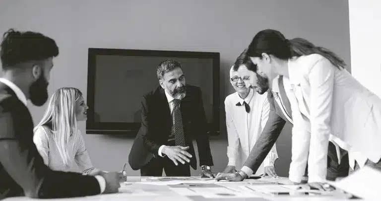 Sell-side M&A advisory team discussion