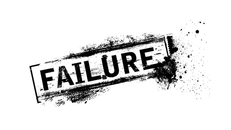 Black and white grunge-style stamp with the word 'FAILURE', symbolizing the collapse of legacy valuation models in the AI-disrupted AdTech landscape